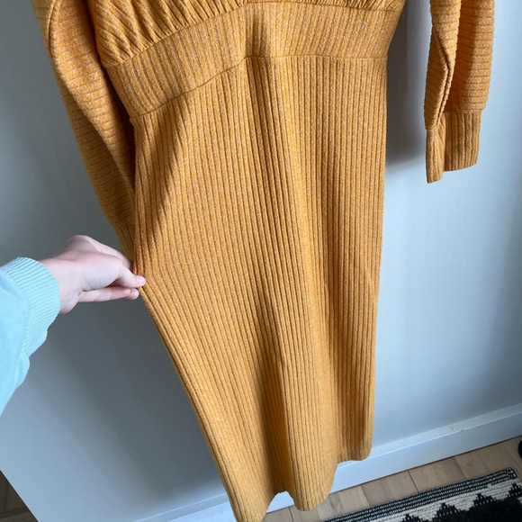 Daily Practice by Anthropologie Barre Midi Dress - Mustard Yellow - Size Small - Picture 15 of 16